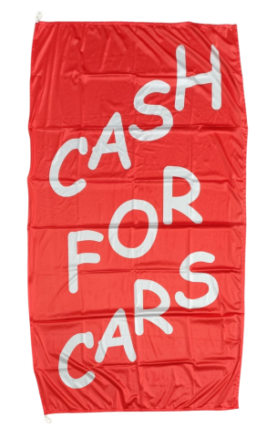 Cash 4 Cars Red2 90x180cm