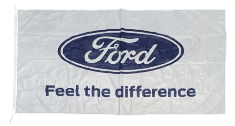 Ford Feel the Difference Flag, White, 180x90 cm