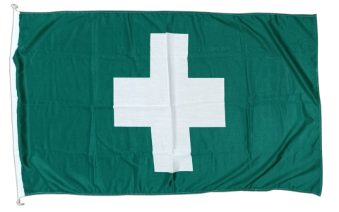 Green Cross Flag, 180x90 cm 180x90cm