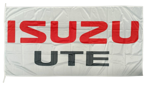 Isuzu UTE Flag White 180x90cm