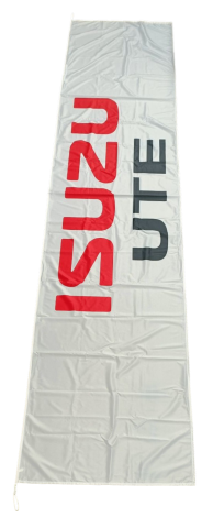 Isuzu UTE Flag White 75x350cm