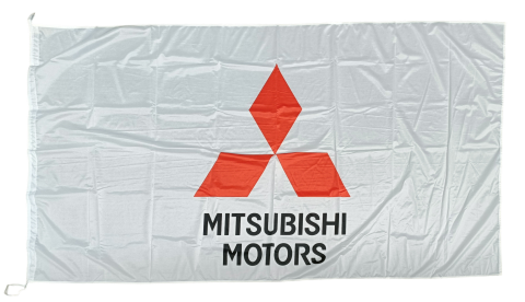 Mitsubishi Motors Flag, White, 180x90 cm