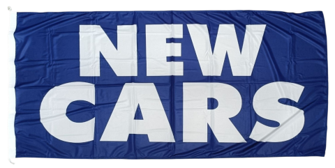 New Cars Flag, Blue 180x90cm
