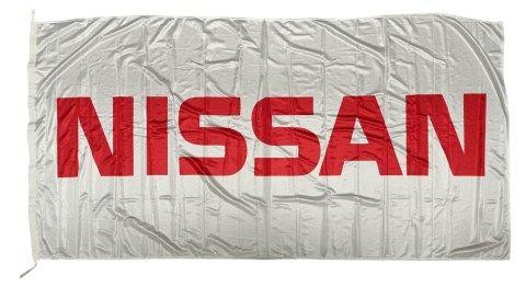Nissan Flag, White, 180x90 cm