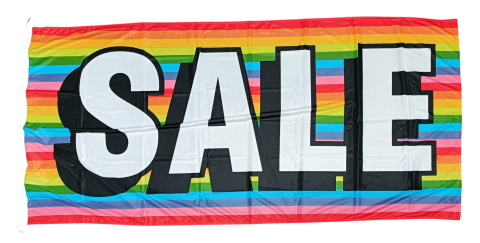 Sale Flag, Rainbow, 180x90 cm