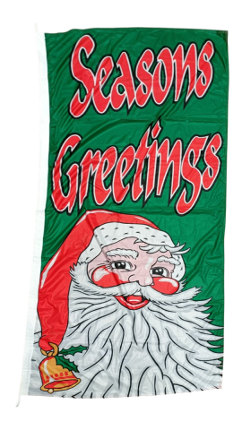 Seasons Greetings Flag 90x180cm Green