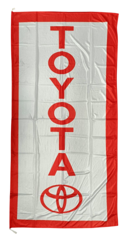 Quality, TOYOTA White Outdoor Flag 90x180cm