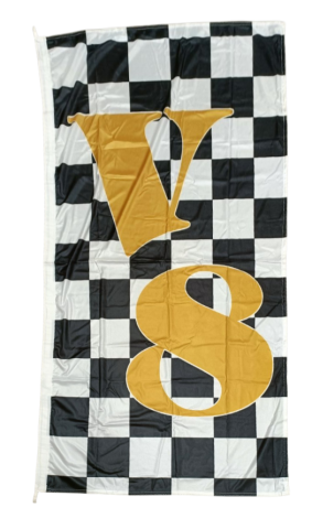 V8, Checkered Flag, 90x180 cm