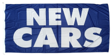 New Cars Flag, Blue 180x90cm