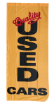 Orange Quality Used Cars Flag, 90x180 cm 