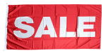 Sale Flag, Red, 180x90 cm